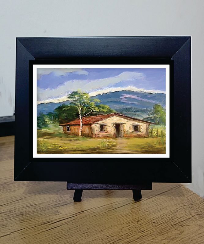 Quadro Pintura Digital com Moldura Quadro Pintura Digital com Moldura