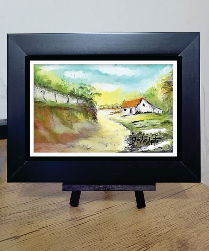 Quadro Pintura Digital com Moldura Quadro Pintura Digital com Moldura