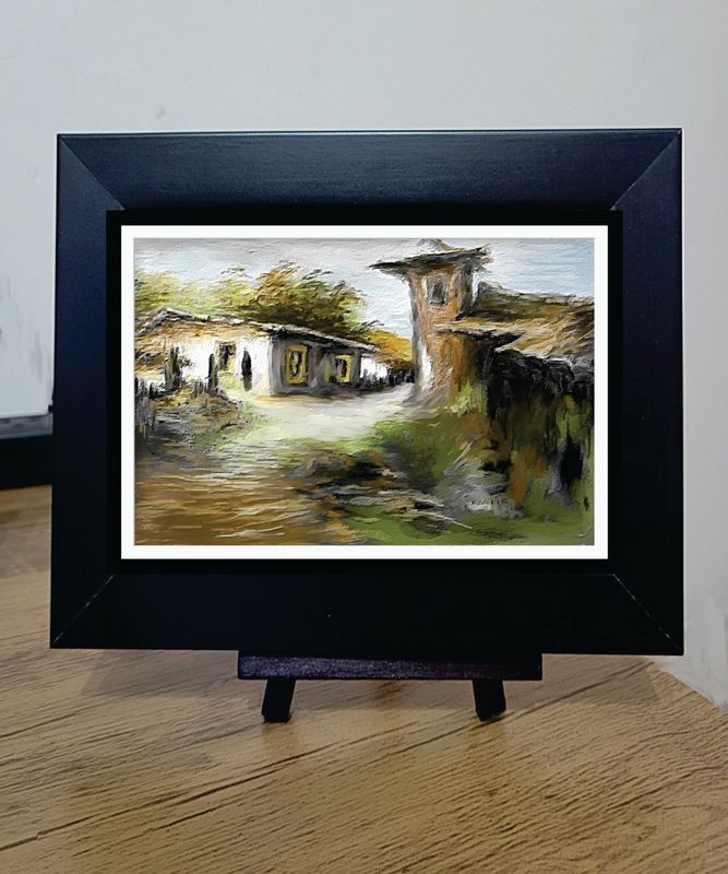 Quadro Pintura Digital com Moldura Quadro Pintura Digital com Moldura
