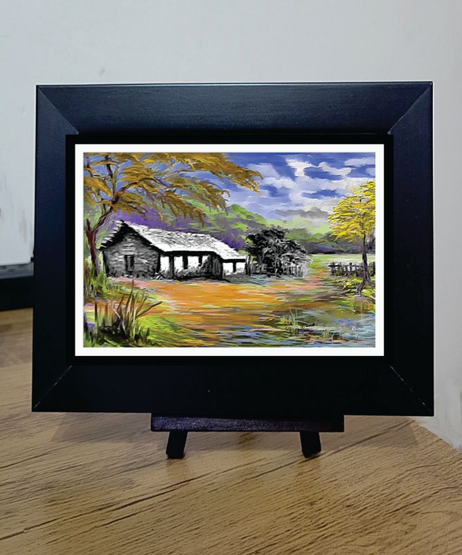 Quadro Pintura Digital com Moldura Quadro Pintura Digital com Moldura