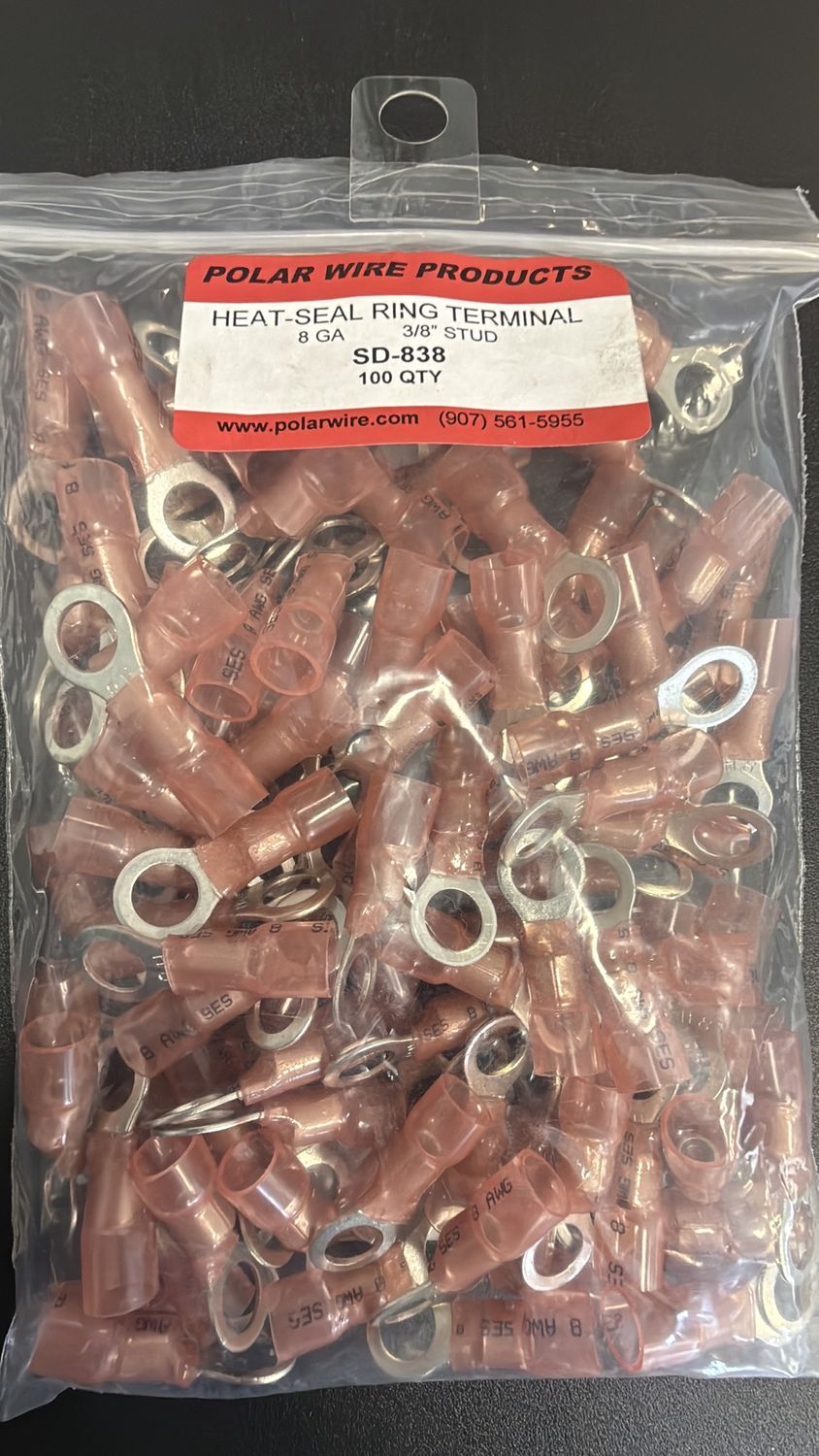 HEAT-SEAL RING 8GA 3/8&quot;