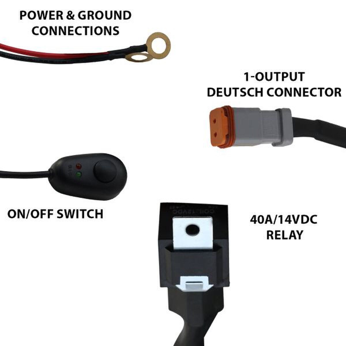 RACE SPORT LED LIGHTBAR HARNESS W/ SWITCH
