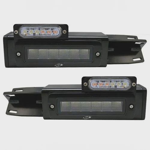 RS WHITE/AMBER ADD ON LED STROBE FLASHER PLATE FOR HITCH BAR KIT