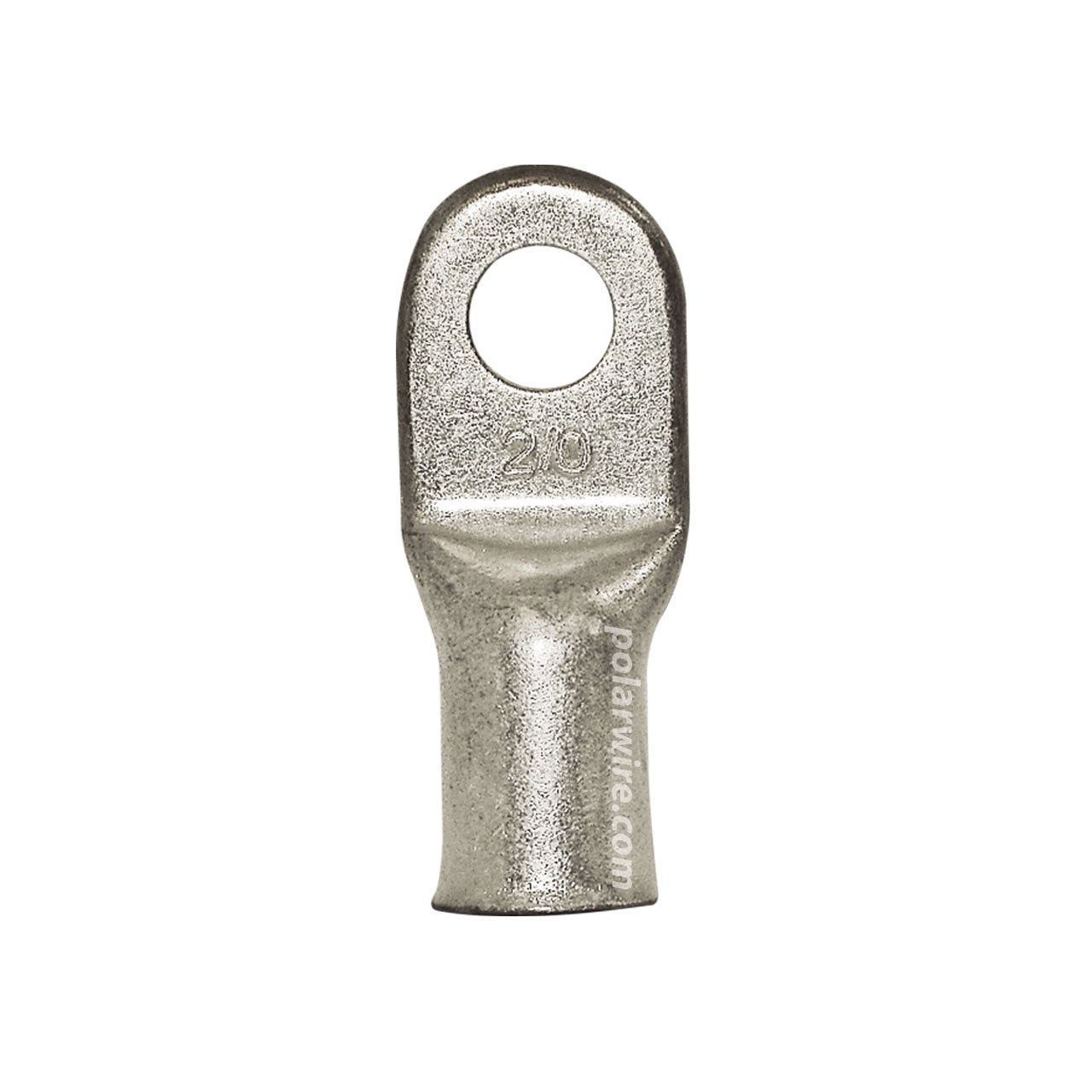 EYELET LUG 2/0 3/8&quot; STUD PLATED COPPER