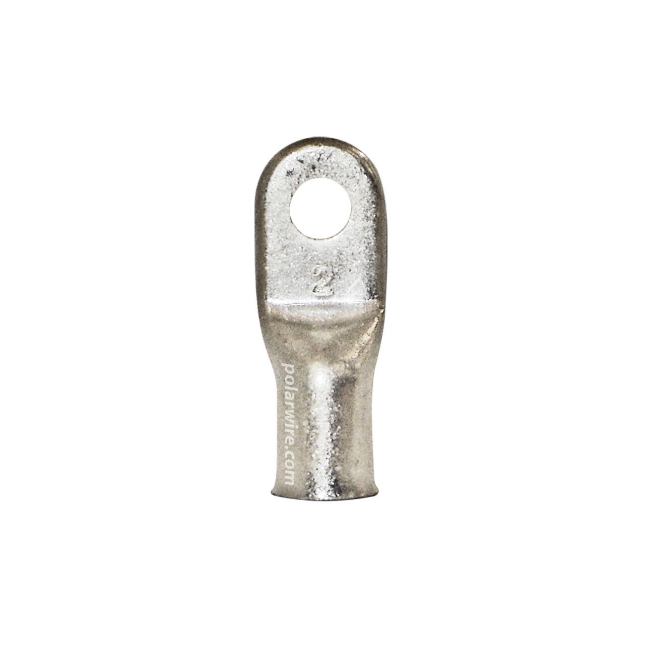 EYELET LUG 2GA 1/4&quot; STUD PLATED COPPER