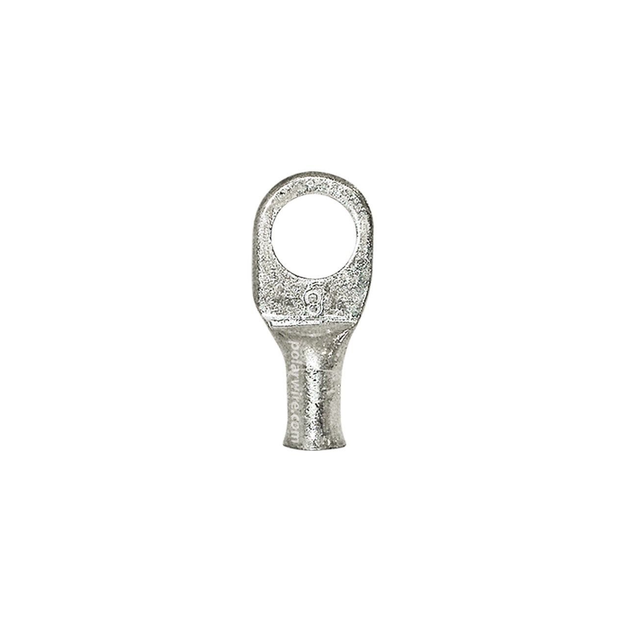 EYELET LUG 8GA 3/8&quot; STUD PLATED COPPER
