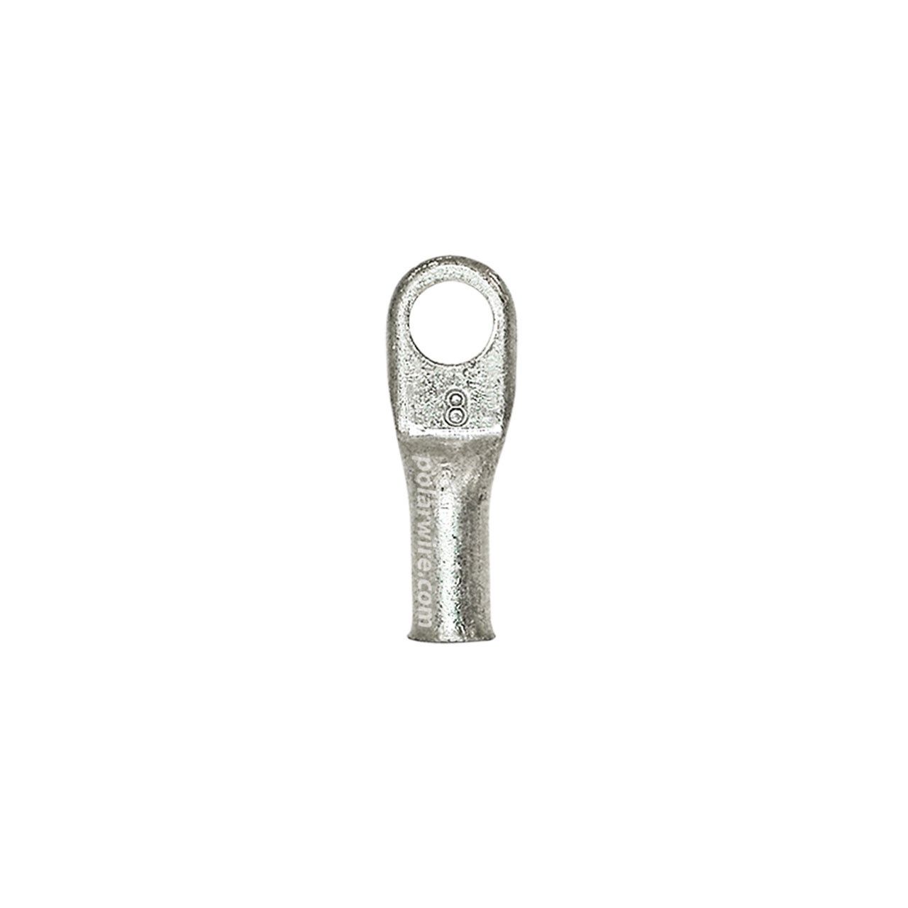 EYELET LUG 8GA 1/4&quot; STUD PLATED COPPER