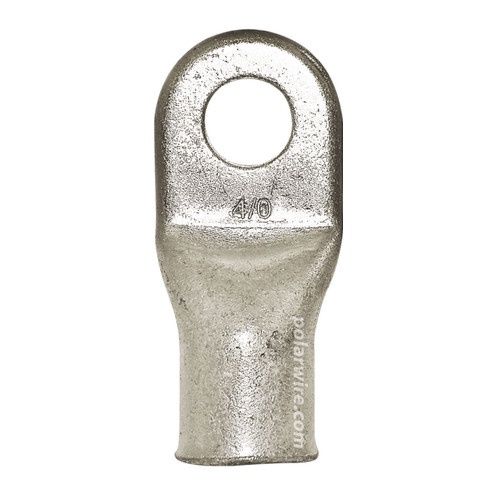 EYELET LUG 4/0 1/2&quot; STUD PLATED COPPER
