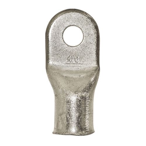 EYELET LUG 4/0 3/8&quot; STUD B PAD PLATED COPPER
