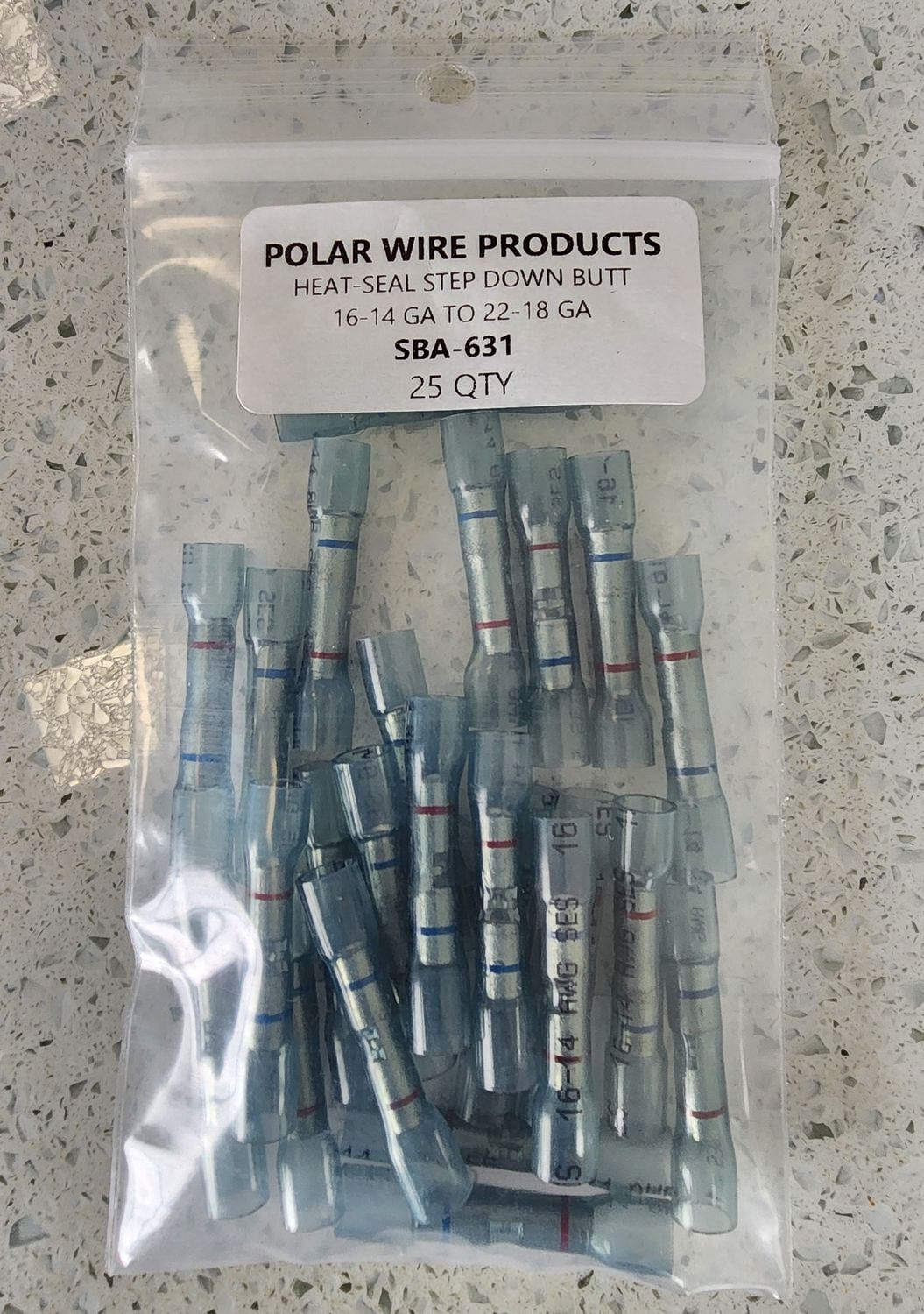 HEAT-SEAL STEP DOWN BUTT 16-14 GA TO 22-18 GA 25 PK