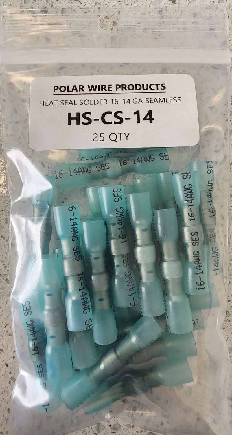HEAT SEAL SOLDER 16-14 GA SEAMLESS/25 PK
