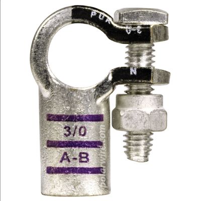 3/0 GA RIGHT NEGATIVE ECOMAX TOP MOUNT BATTERY TERMINAL, DIE COLOR CODE PURPLE