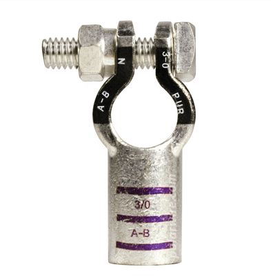 3/0 GA NEGATIVE ECOMAX TOP MOUNT BATTERY TERMINAL, DIE COLOR CODE PURPLE