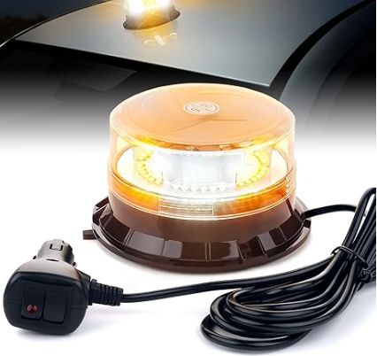 LUMENIX AMBER LED MINI ROUND BEACON