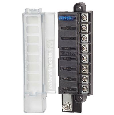 BLUE SEA SYSTEMS 5046 ST Blade Compact Fuse Block, 8 circuits