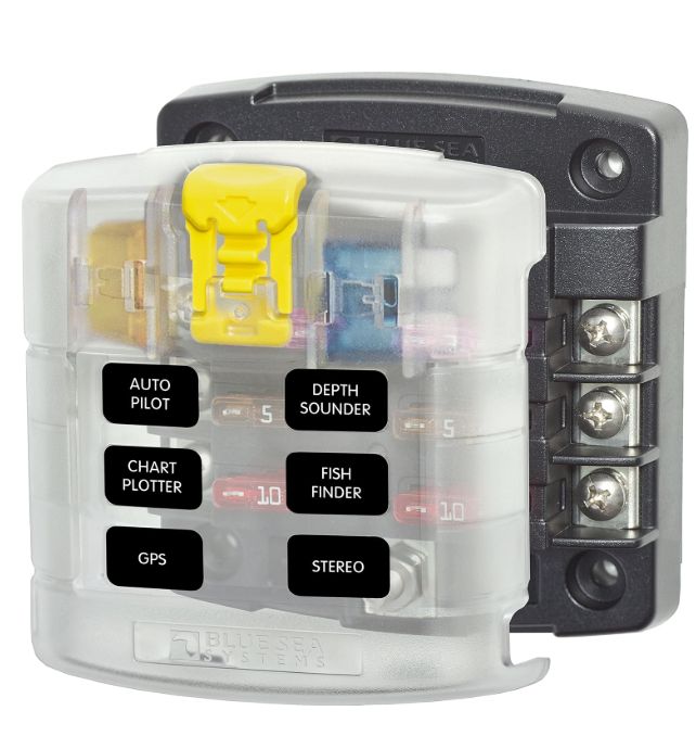 ST BLADE FUSE BLOCK 6 CIRCUITS WITH COVER 5028
