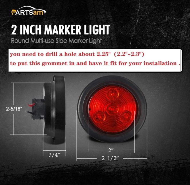 2 IN 4LED MARKER LIGHTS- RED