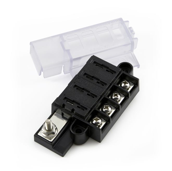 BLUE SEA SYSTEMS 5045 ST Blade Compact Fuse Block, 4 circuits