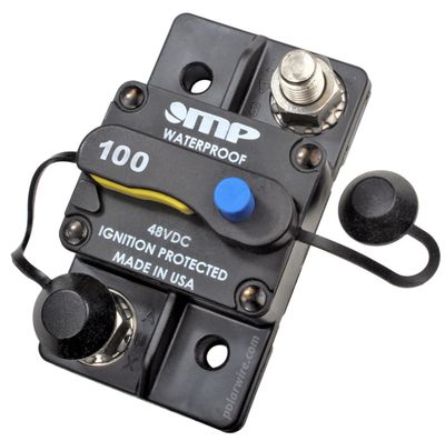 100 Amp Hi-Amp Circuit Breaker Type 3 Waterproof 3/8 Stud