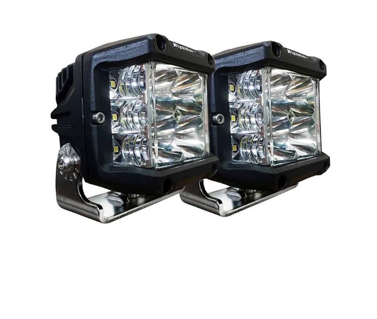 NR 3.5&quot;x4&quot; Cube ECE OSRAM Side Shooter LED Driving Light (Double Shot)