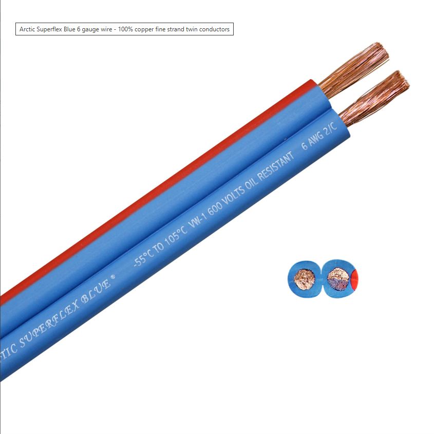 Arctic Superflex Blue Double Conductor 6 GA
