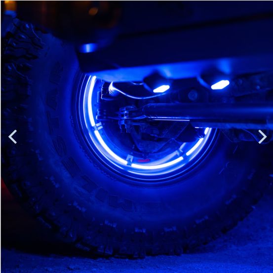 COLORTRAIL 14-18inch Adjustable RGBW Multi-Color LED Wheel Light Kits with ENLIGHT10 APP Full Control + Horizon Connectivity