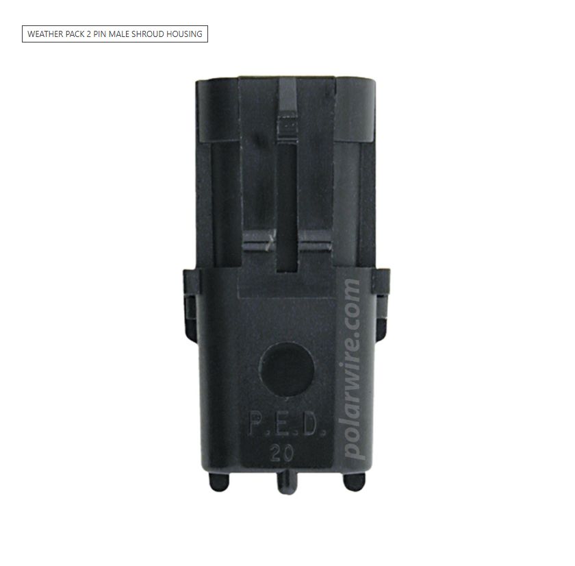 Weather Pack 2 Pin Male Shroud Housing