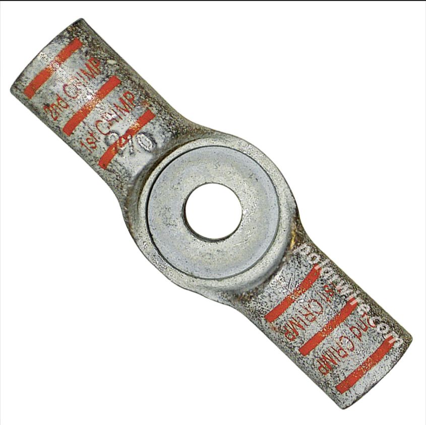 2/0 GA Side Mount Splice Terminal, Die Color Code ORG