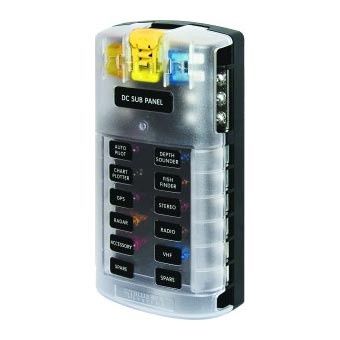 Fuse Block 12 CUR Blade Circuit W/Ground