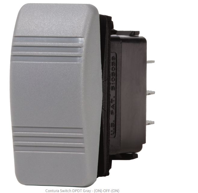 Contura Switch DPDT Gray - (ON)-OFF-(ON)