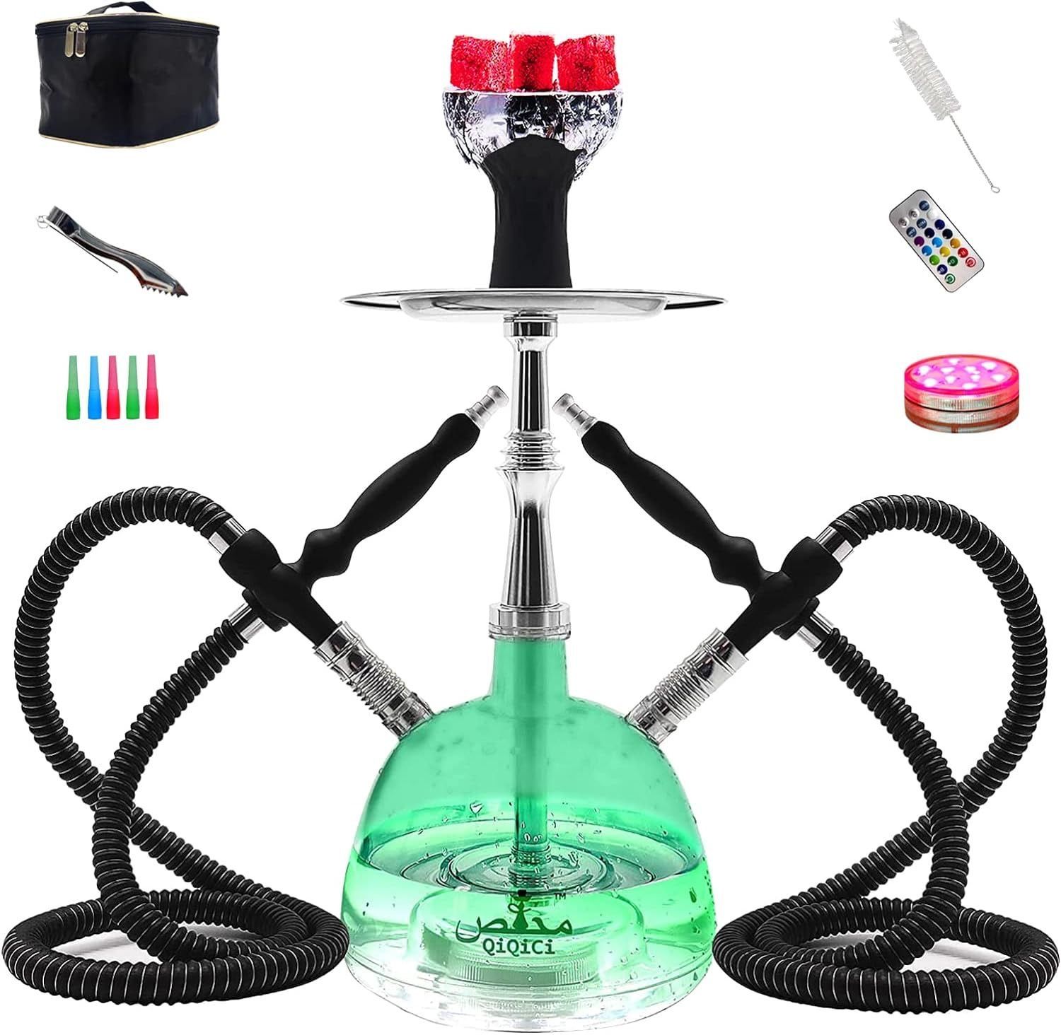 Double Hose Hookah Set with Everything
