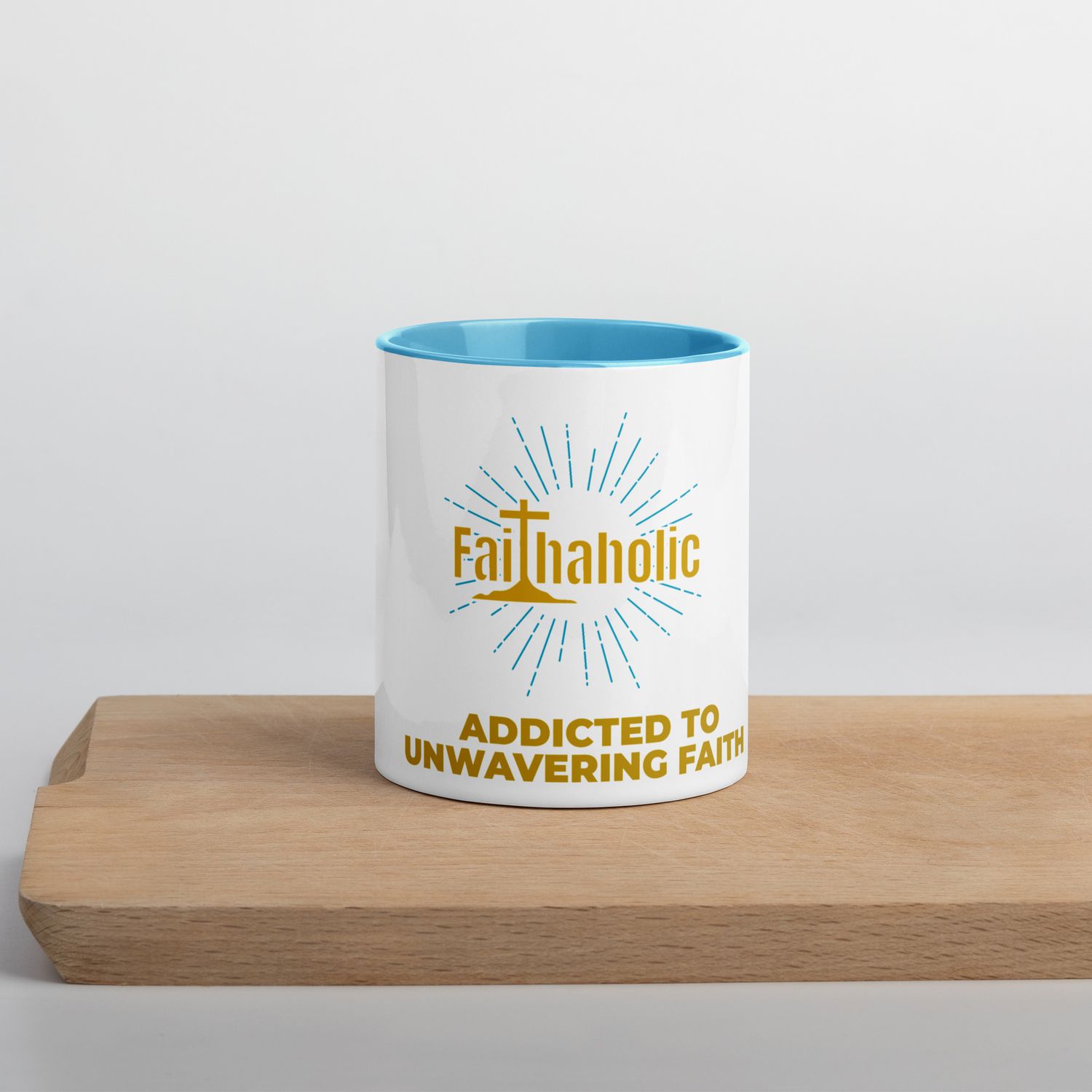 Faithaholic Mug with Color Inside