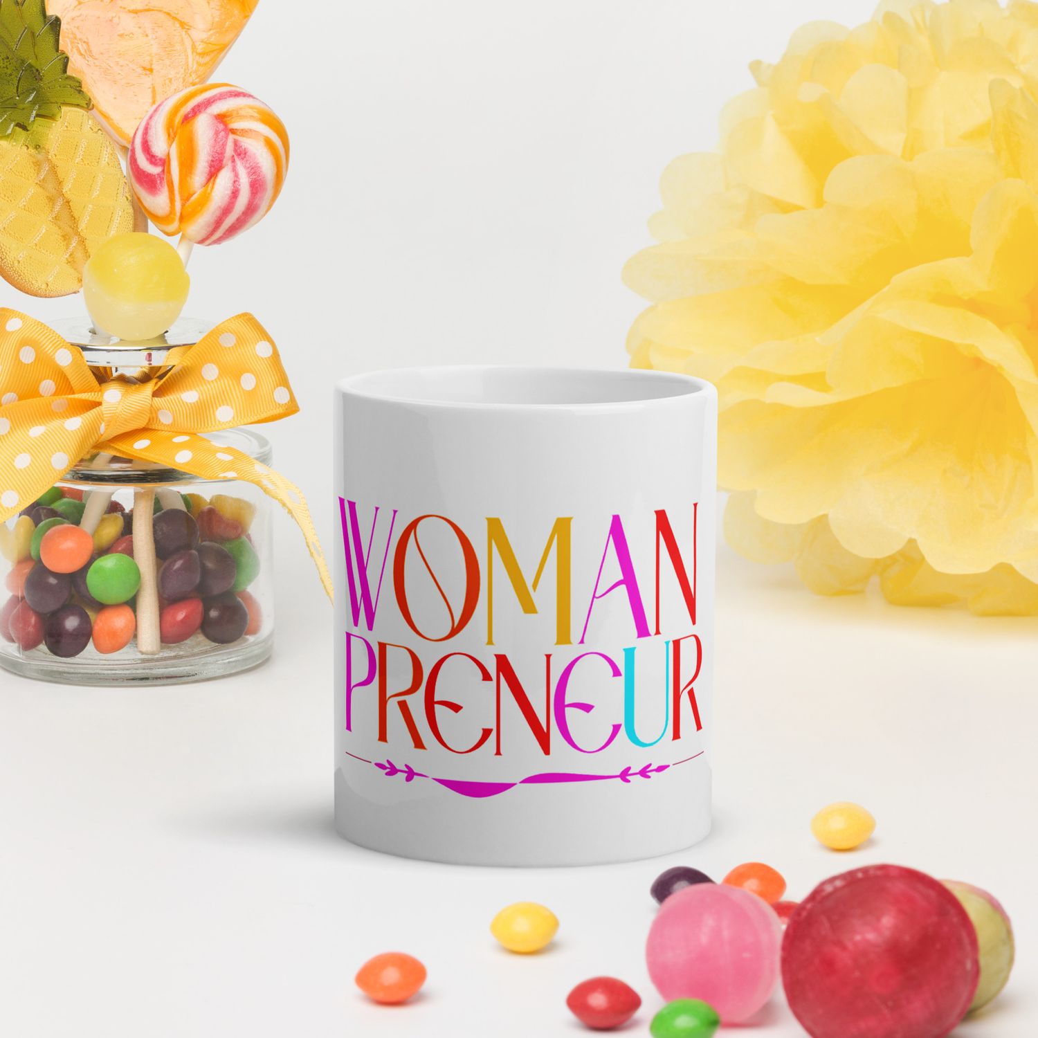 Womanpreneur White glossy mug 1