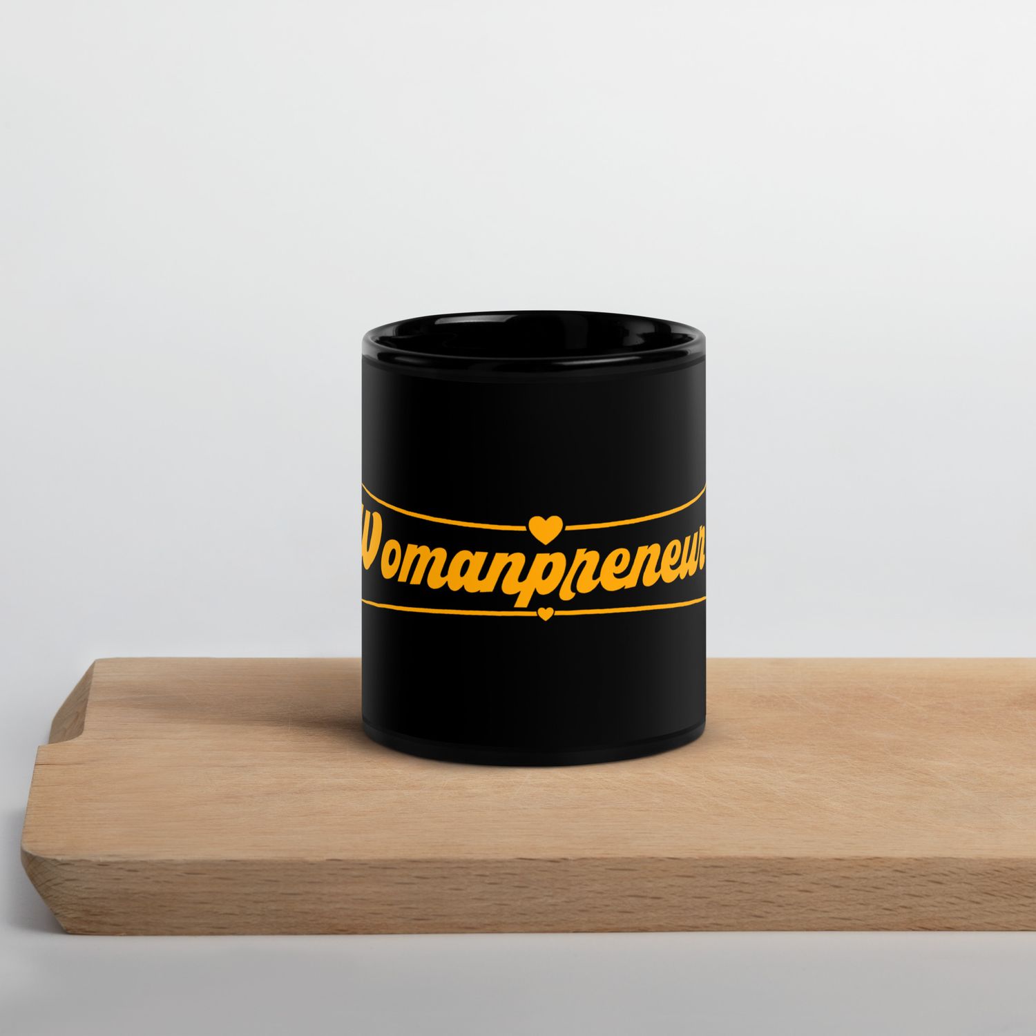 Womanpreneur Black Glossy Mug 2