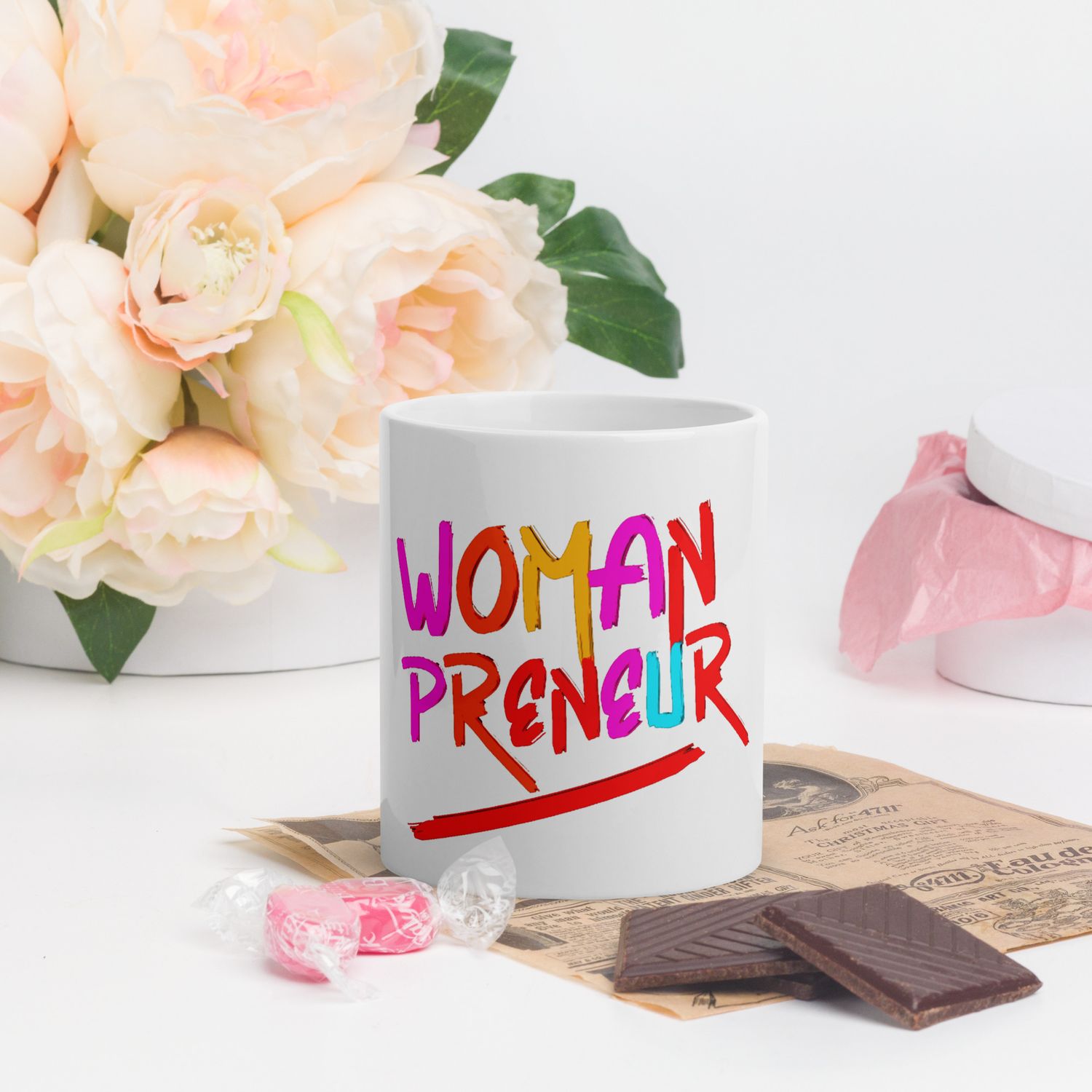 Womanpreneur White glossy mug 4