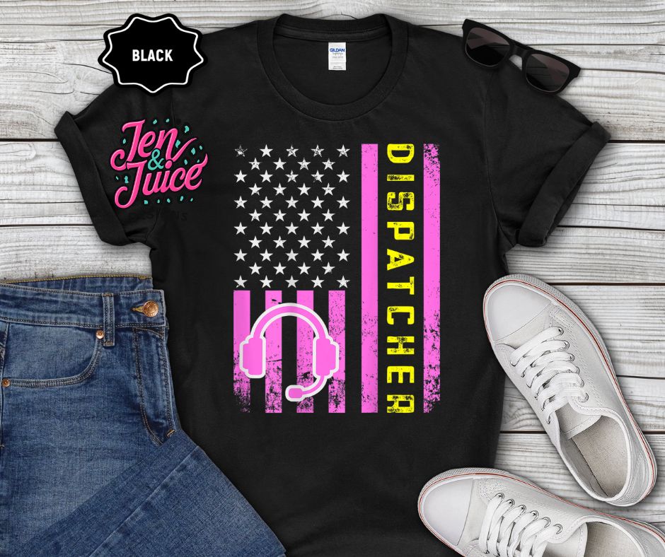 911 Dispatcher Pink Flag