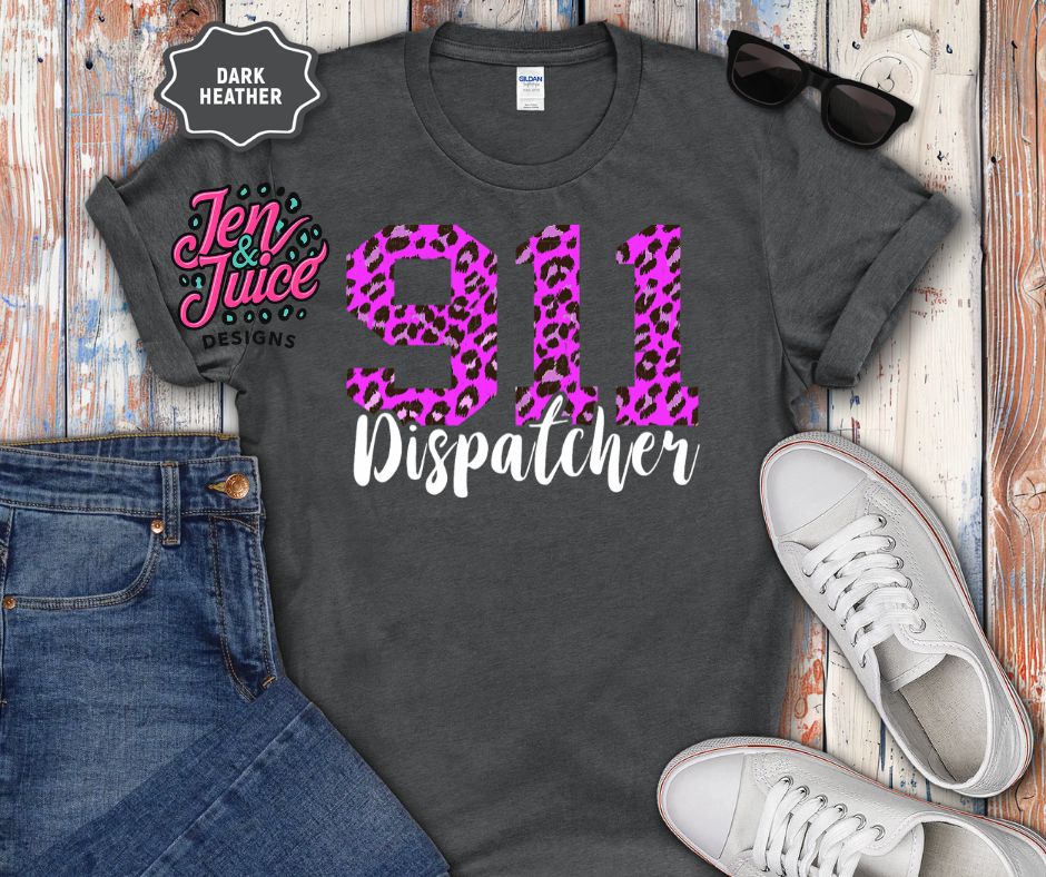 911 Dispatcher Pink Cheetah