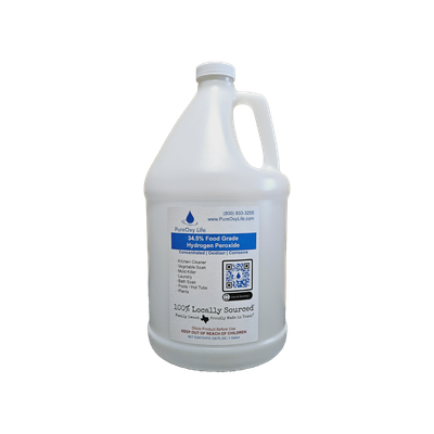 128oz - 34.5% PureOxy Life Food Grade Hydrogen Peroxide - Gallon Jug