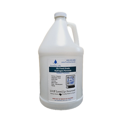128oz - 3% PureOxy Life Food Grade Hydrogen Peroxide - Gallon Jug