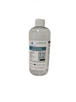 16oz - 3% PureOxy Life Food Grade Hydrogen Peroxide - Pint Bottle