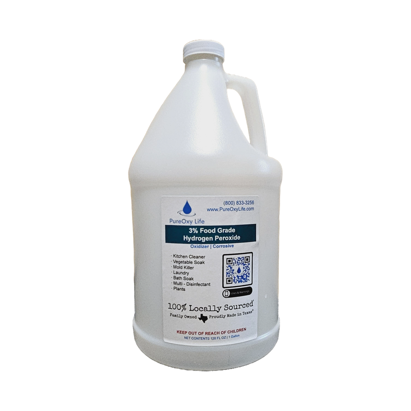 128oz - 3% PureOxy Life Food Grade Hydrogen Peroxide - Gallon Jug