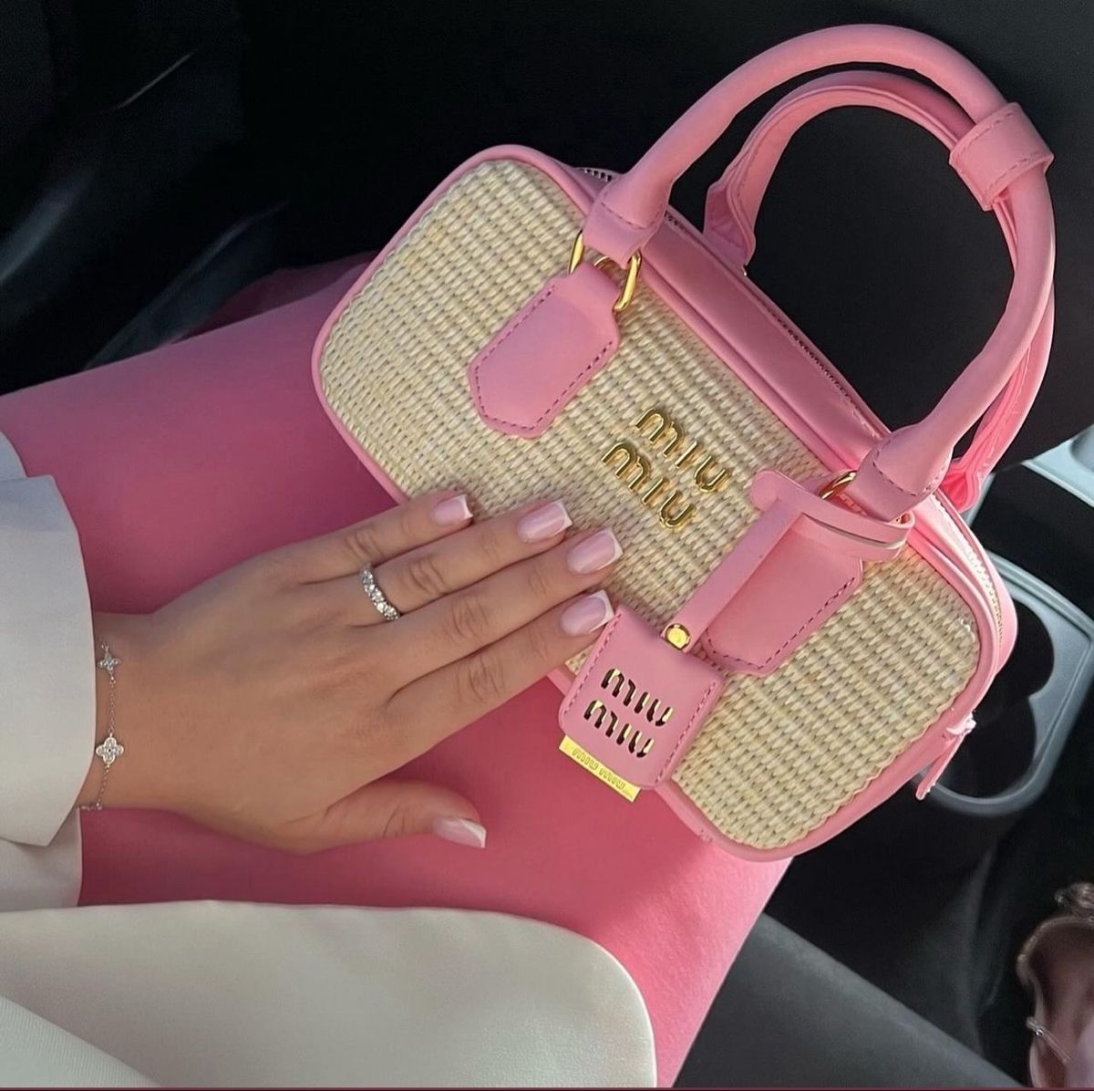 The Pink Palm Mini Satchel