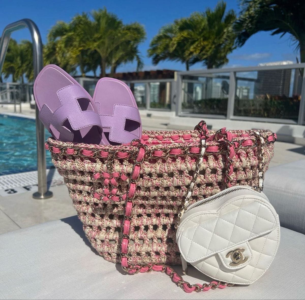 Pink Luxe Woven Tote