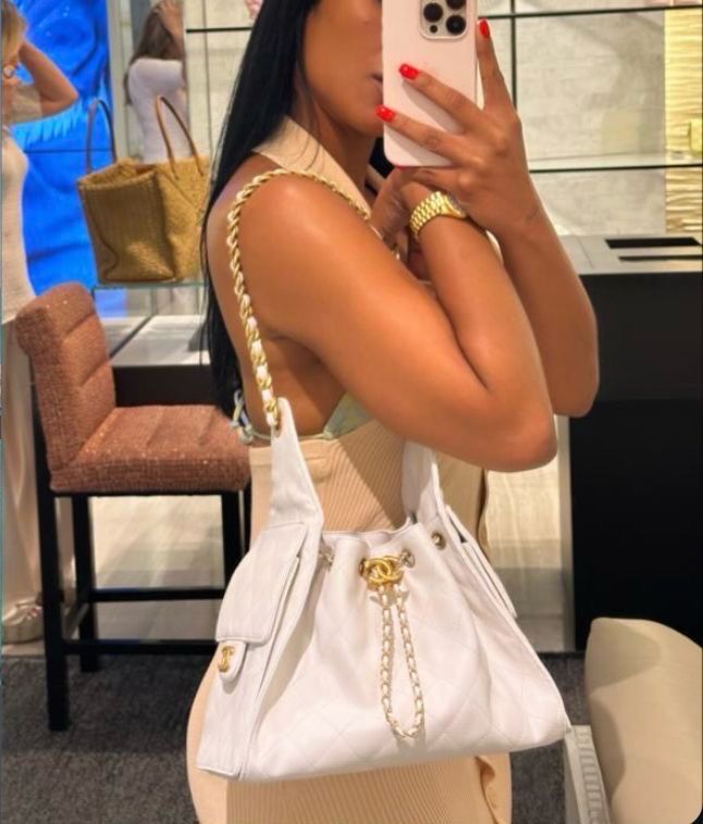 Icy Luxe Drawstring Tote
