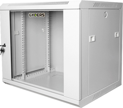 Шкаф 19", 12U, 600х600х635 мм, стеклянная дверь, серый
