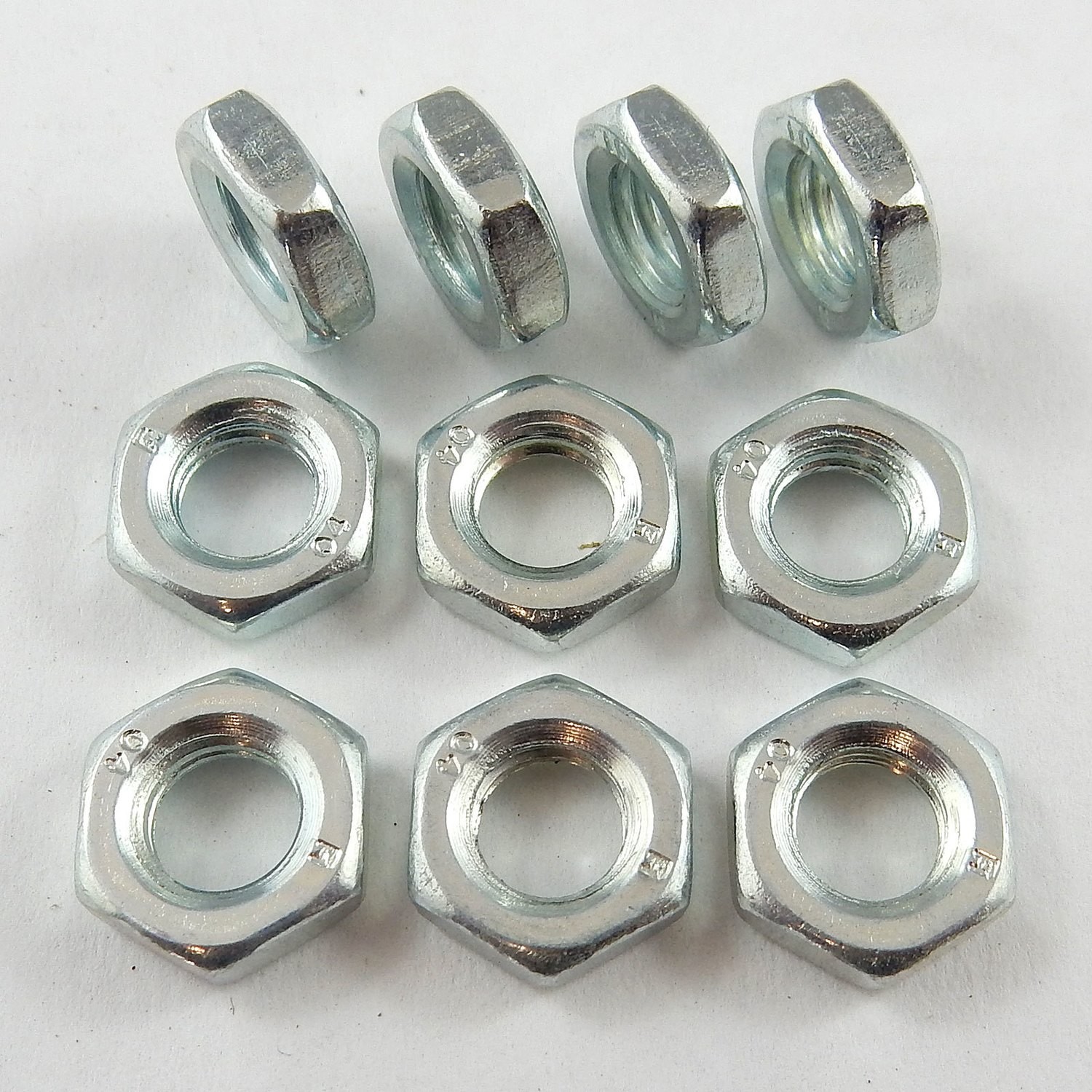 M6 (6MM) Right Hand Thin Jam Nut - Steel - 10 Pack