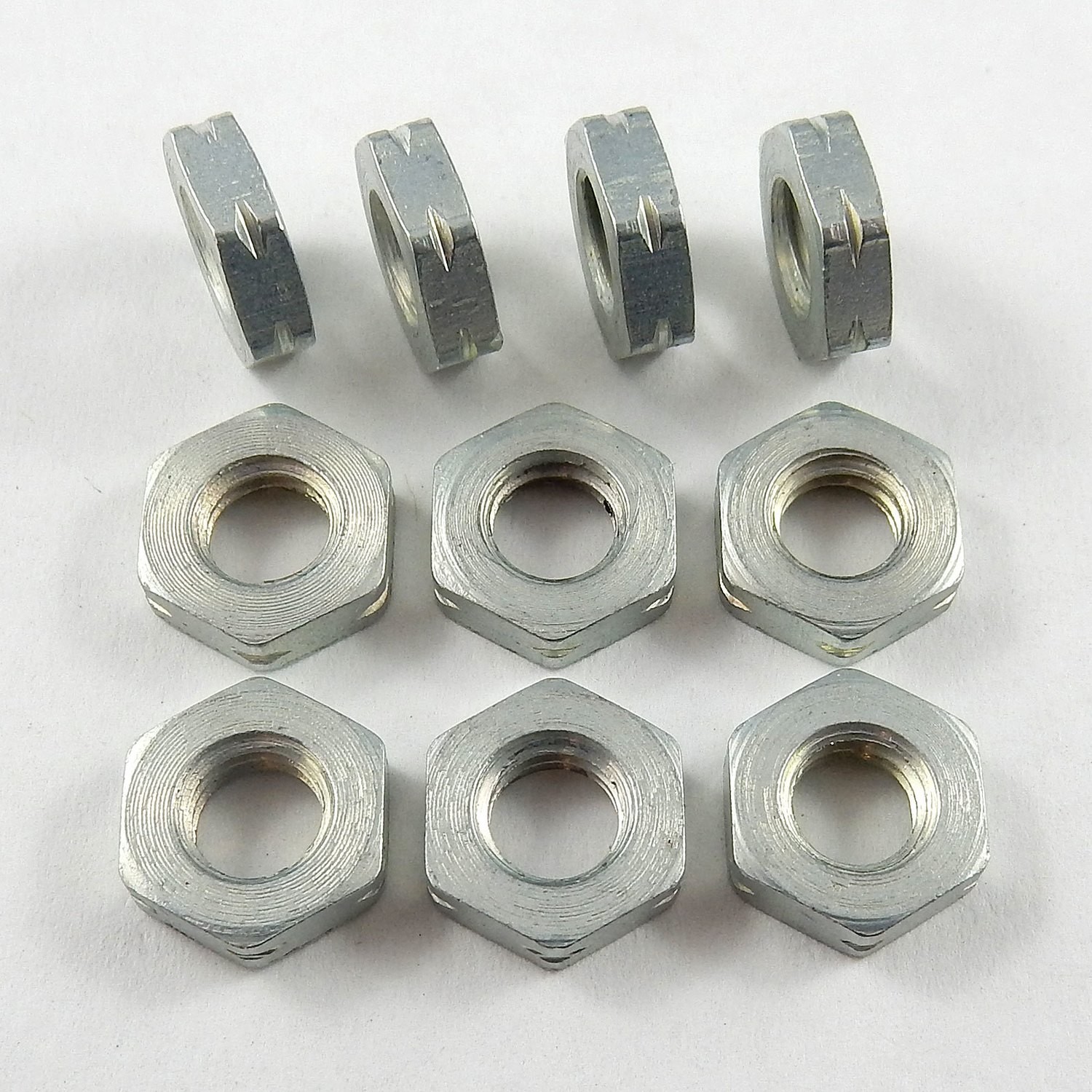 M6 (6MM) Left Hand Thin Jam Nut - Steel - 10 Pack