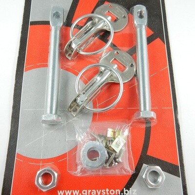 Grayston Quick Release Competition Steel Bonnet / Hood Pin Kit