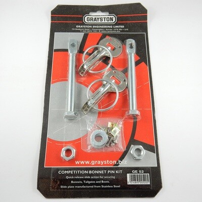 Grayston Quick Release Competition Steel Bonnet / Hood Pin Kit