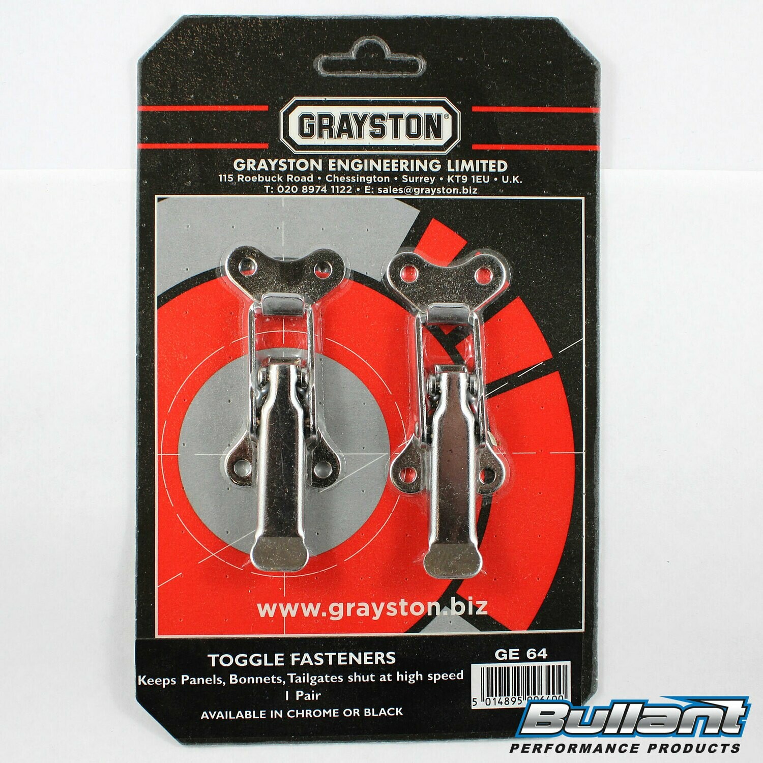Grayston Large Over Centre Toggle Fasteners - Pair